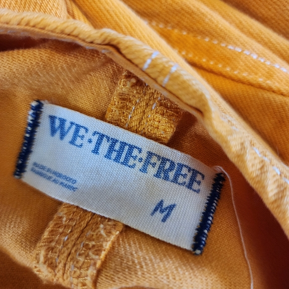 Free People High Roller Vitamin C Cotton Oversized Orange Jumpsuit Pockets M - Picture 5 of 7